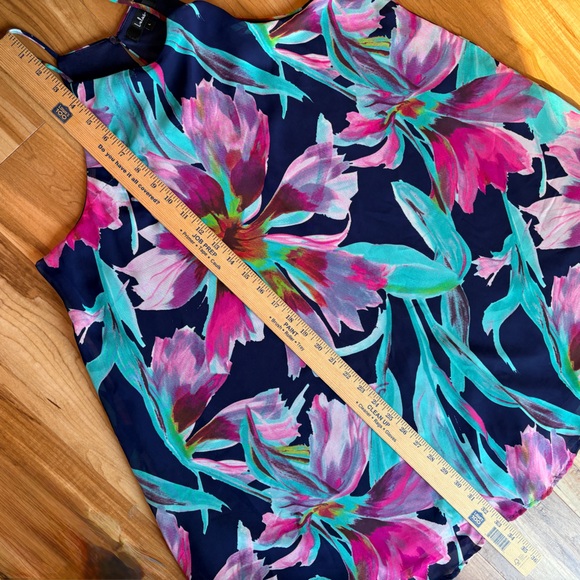Lulus Here and Luau Navy Multi Floral Print Swing Dress - Picture 7 of 7